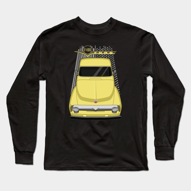 Ford F100 2nd gen - Yellow Long Sleeve T-Shirt by V8social